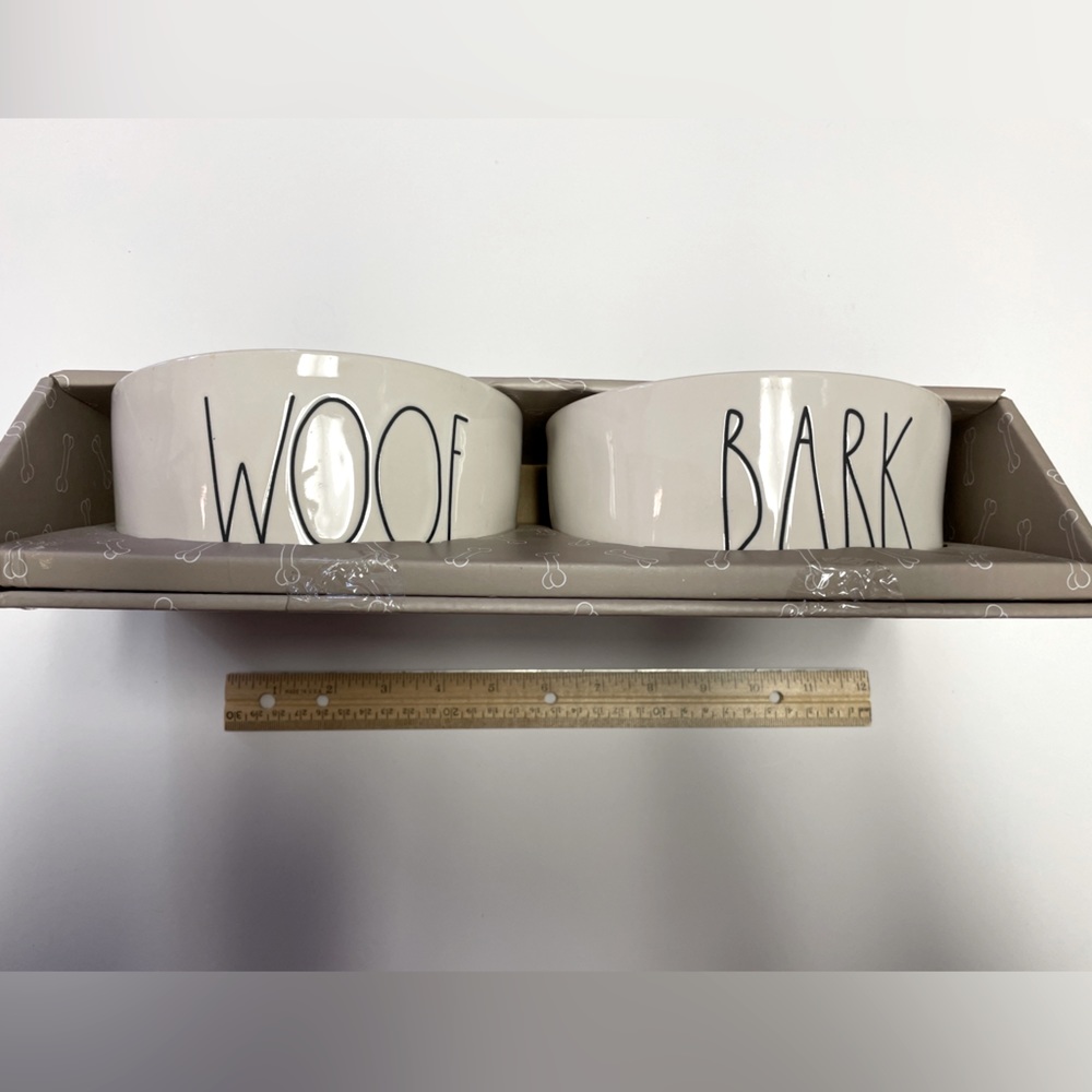 Rae Dunn Dog Food Bowls Woof Bark